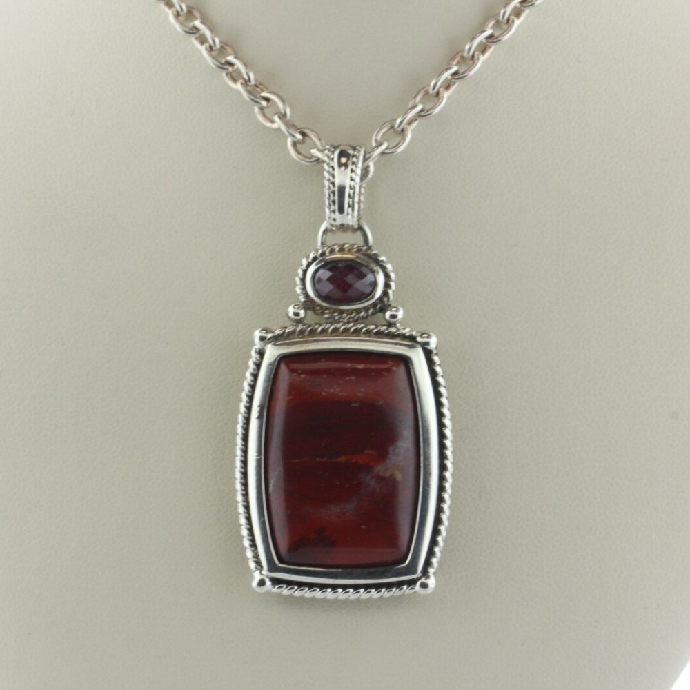 Whitney Kelly 925 SS WK Red Jasper Necklace